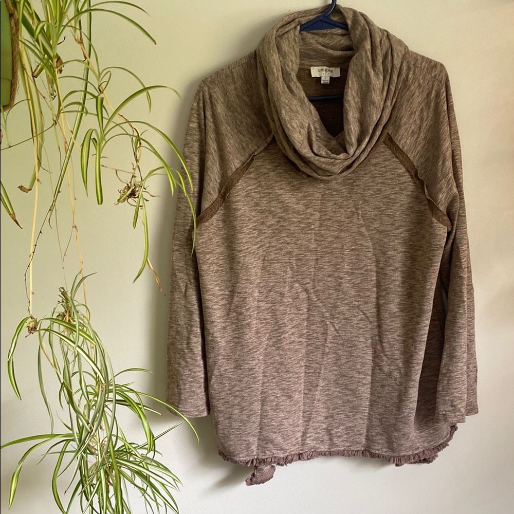 Cozy Brown Cowl Neck Sweater